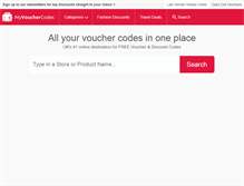 Tablet Screenshot of myvouchercodes.co.uk